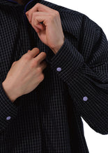 Plaid Hooded Shirt 格纹连帽衬衫 - Black