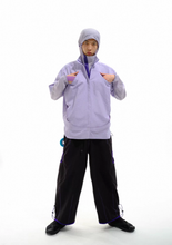 Seersucker Short-sleeve Blouse 立领泡泡纱短袖衬衫 - Purple