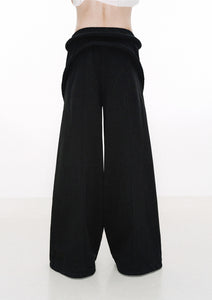 NUTEMPEROR Shy Project 019 - Embroidery Wide Pants - Black