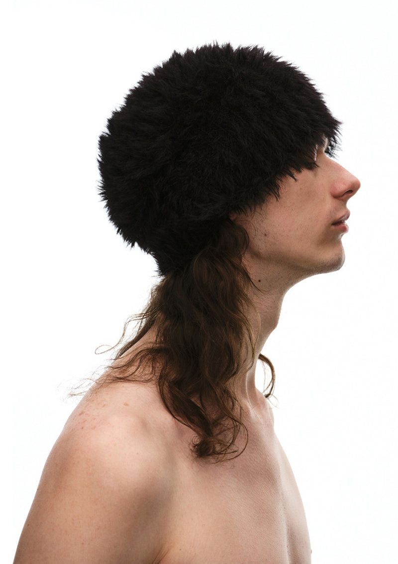 NUTEMPEROR Umbra Project 064 Soft Faux Fur Beanie - Black