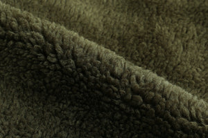 Shaggy Shagreen Wide-leg Trousers 长毛摇粒绒阔腿裤 - Green