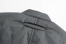 Water Resistant Shirt Fabric Padded Biker Jacket 衬衫面料夹棉机车夹克 - Grey