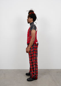 3P Pajama Bottoms (Navy, Pale Blue, Red and Black Buffalo Check)