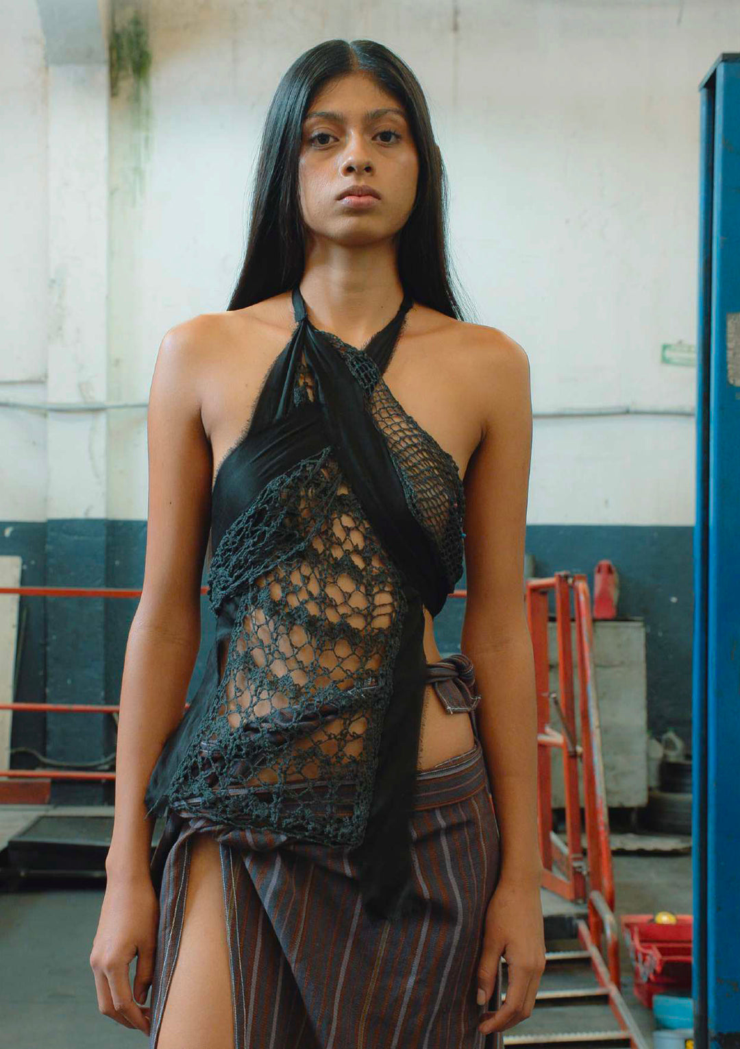 ORANGE PEEL PATCHWORK VEST