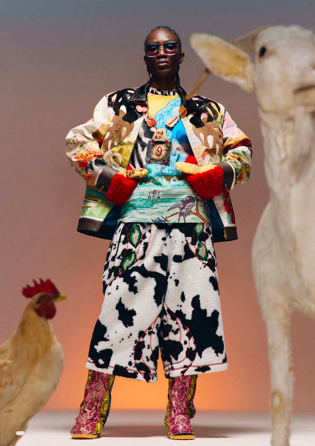 Dairy Cattle Fleece Shorts