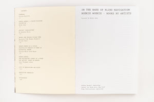 In the Wake of Blind Navigation. Boekie Woekie - Books by Artists