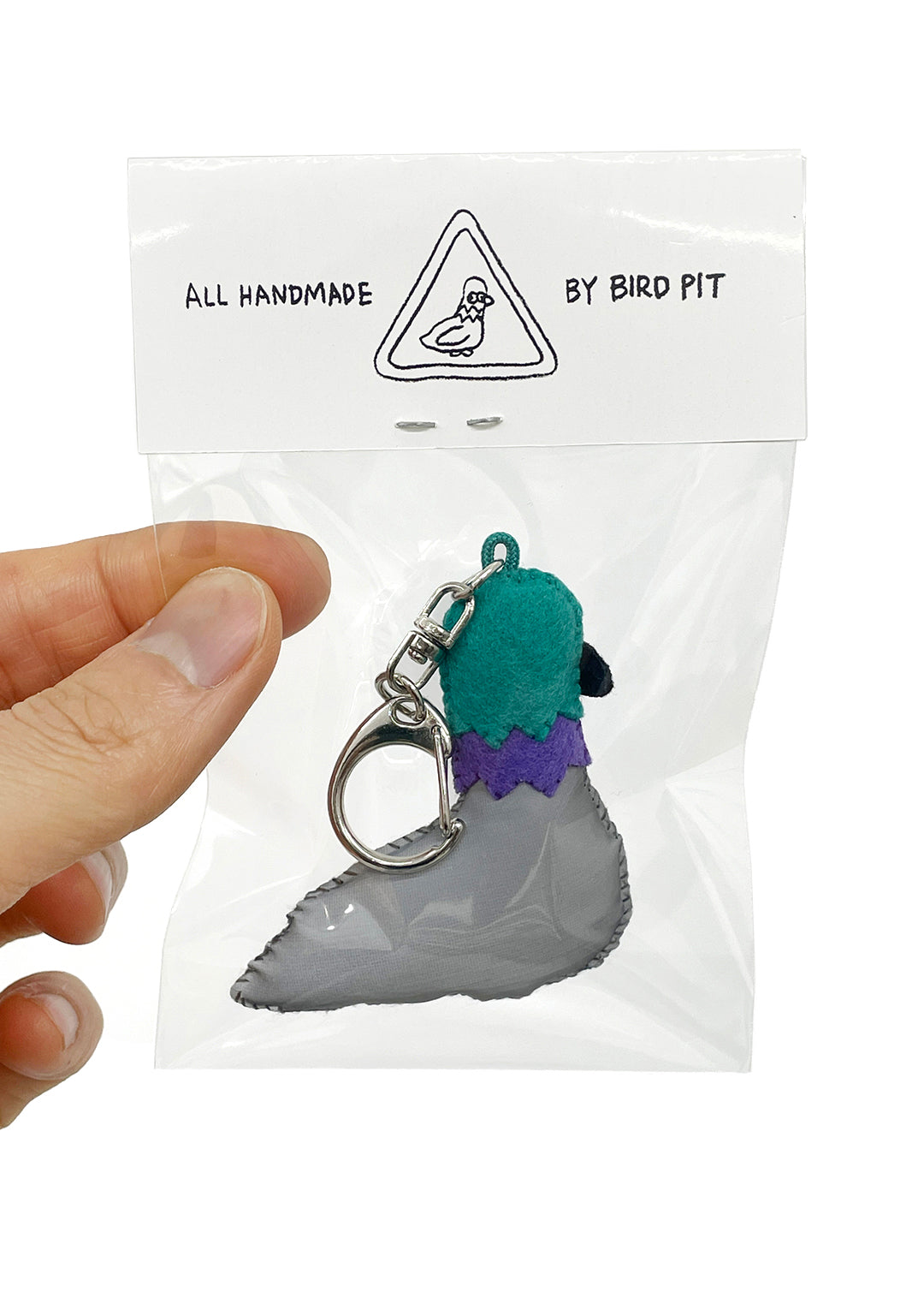 Reflective Pigeon Keychain
