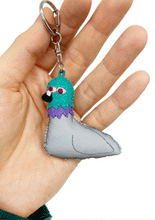 Reflective Pigeon Keychain