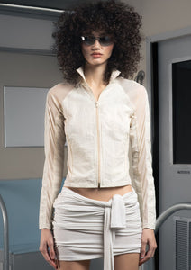 Nylon Mesh Jacket - Cream