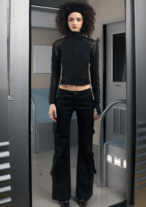 Nylon Mesh Jacket - Black