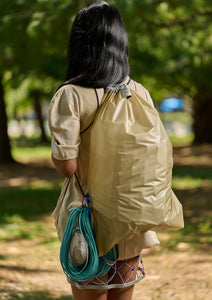 Backpack T-shirt Dress - Beige