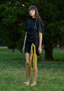 Backpack T-shirt Dress - Black