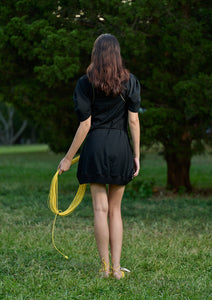 Backpack T-shirt Dress - Black