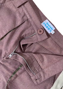 Side-Seam Flannel Button Pants