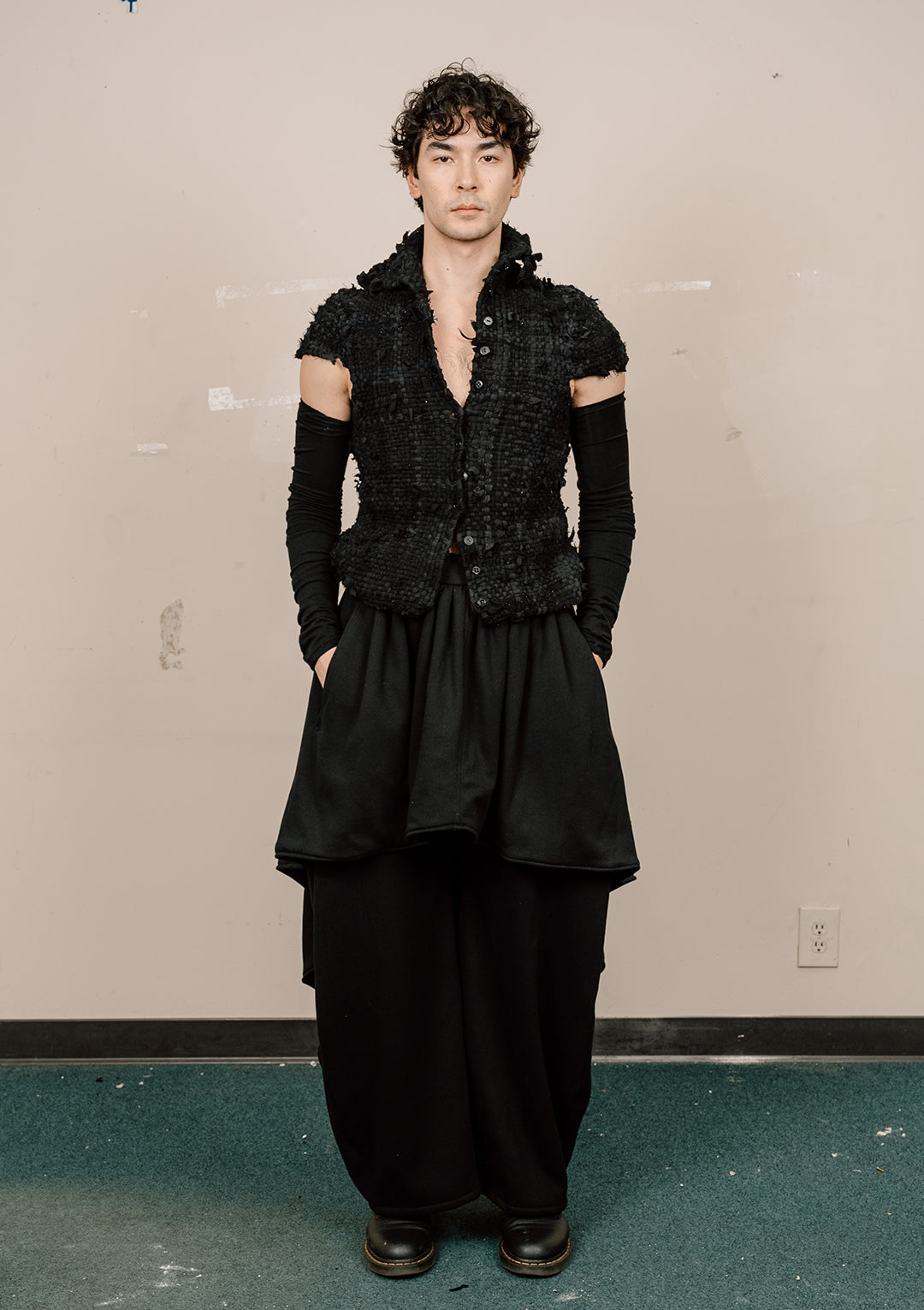 Dropped Peplum Sweatpants