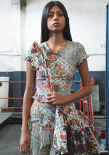 TABLECLOTH STRETCH WEAVE BACKLESS T-SHIRT