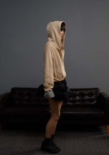 Wrap-Zip Hoodie - Beige