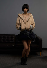 Wrap-Zip Hoodie - Beige