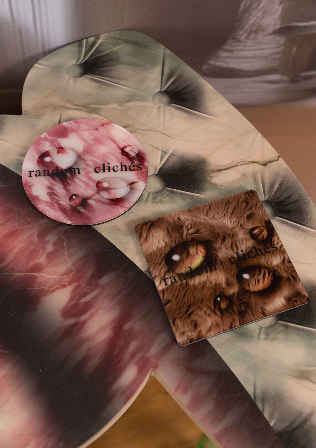 Marble / Fluffy Coaster - 2 Styles
