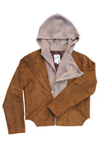 Suede Knitted Hood Jacket