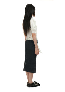 Pocket-out Wool Skirt