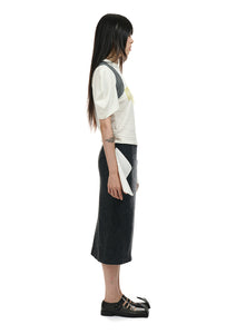 Pocket-out Wool Skirt