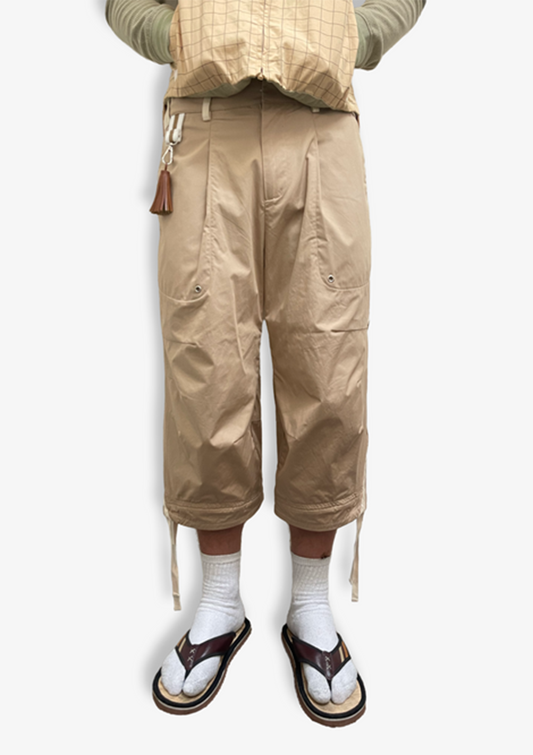 Khaki Running Capris
