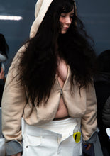 Wrap-Zip Hoodie - Beige