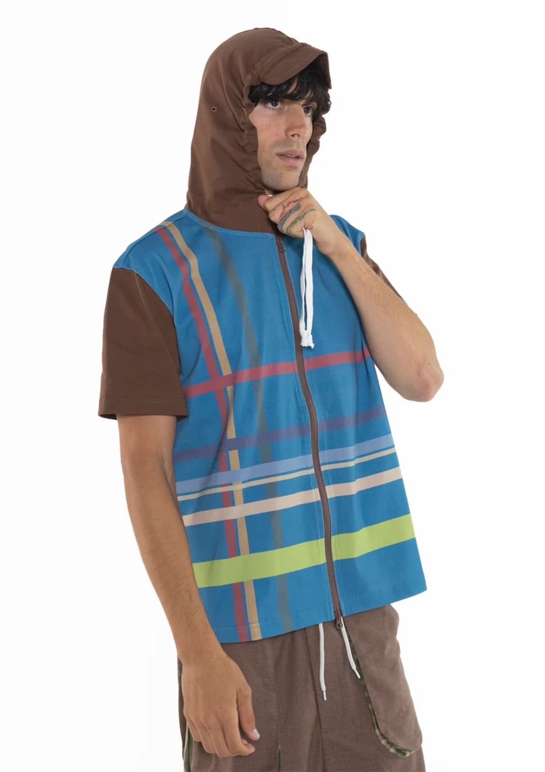 Hooded Zip Up Shirt - 2 colors