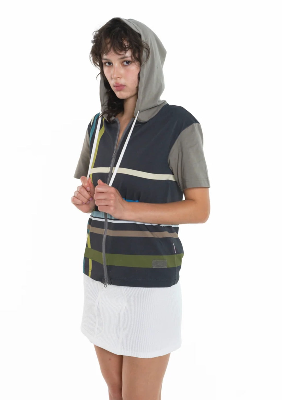 Hooded Zip Up Shirt - 2 colors