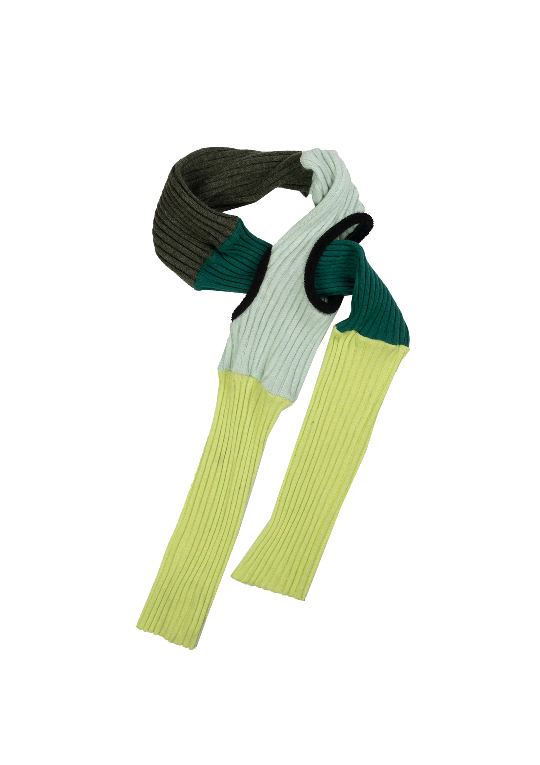 Bamboo Knit Scarf - Green