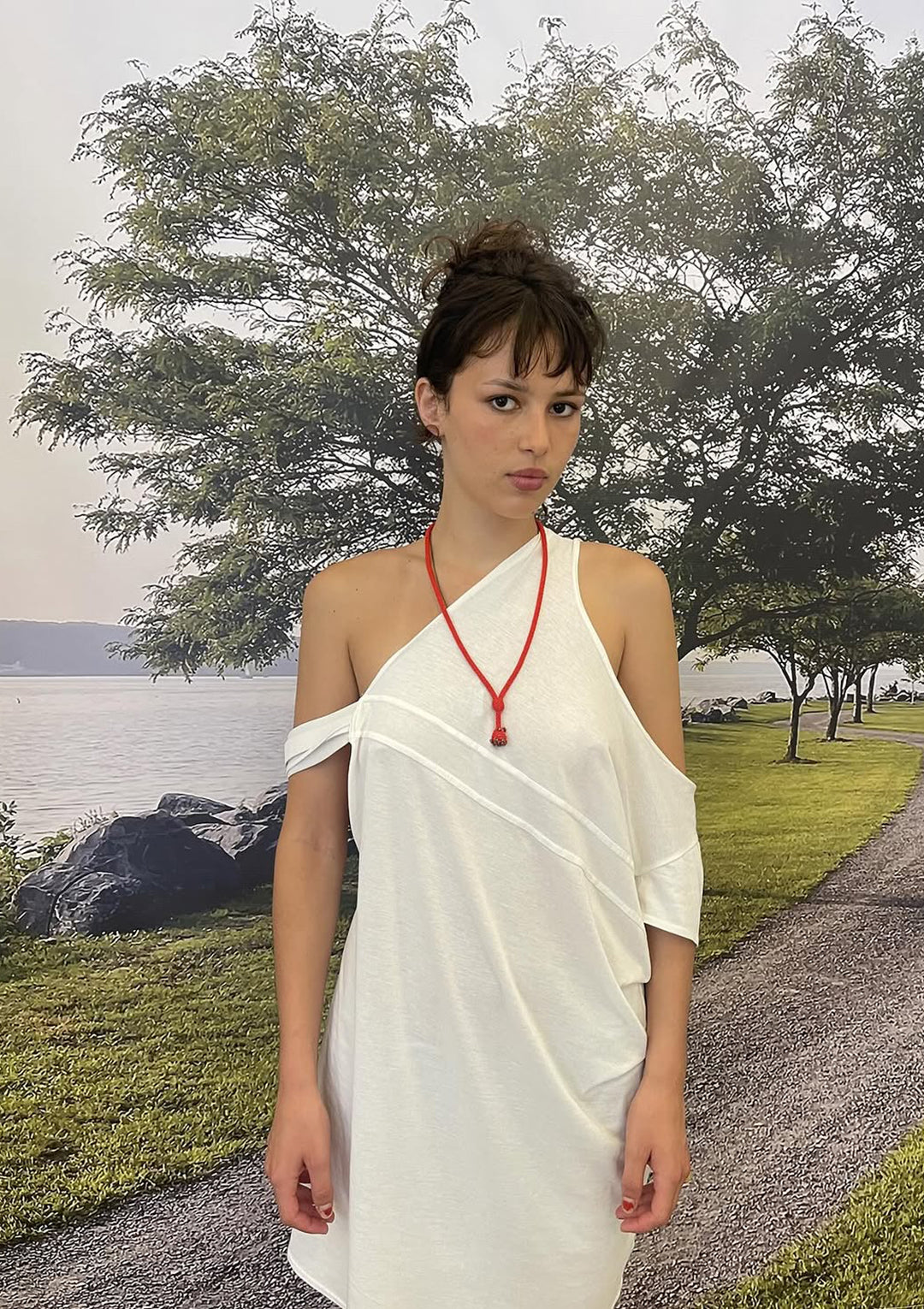 Slip Double Neck Dress