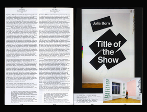 n°11 — A printed exhibition: vol.19 by Klaus Scherübel, Title of the Show by Julia Born and THEREHERETHENTHERE by Simon Starling.
