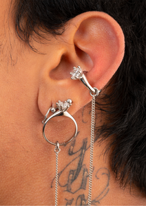 Double Solitaire Earring