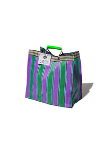 Recycled Plastic Stripe Bag - Square
