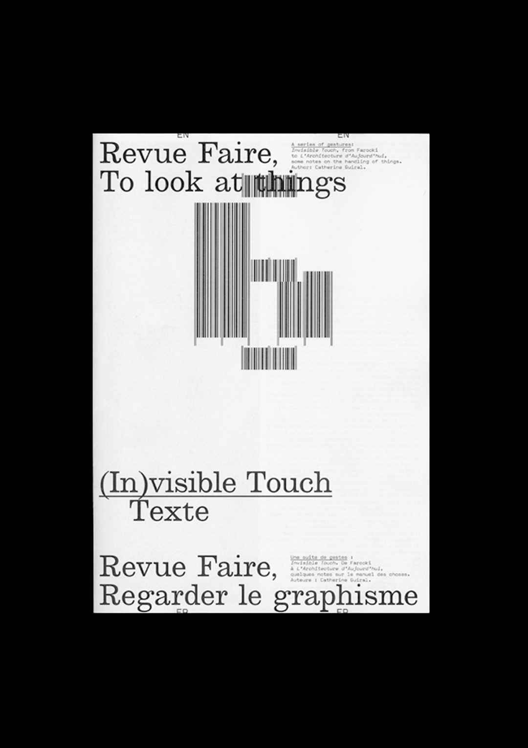 n°06 — A series of gestures: Invisible Touch, from Farocki to l’Architecture Aujourd’hui, some notes on the handling of things.