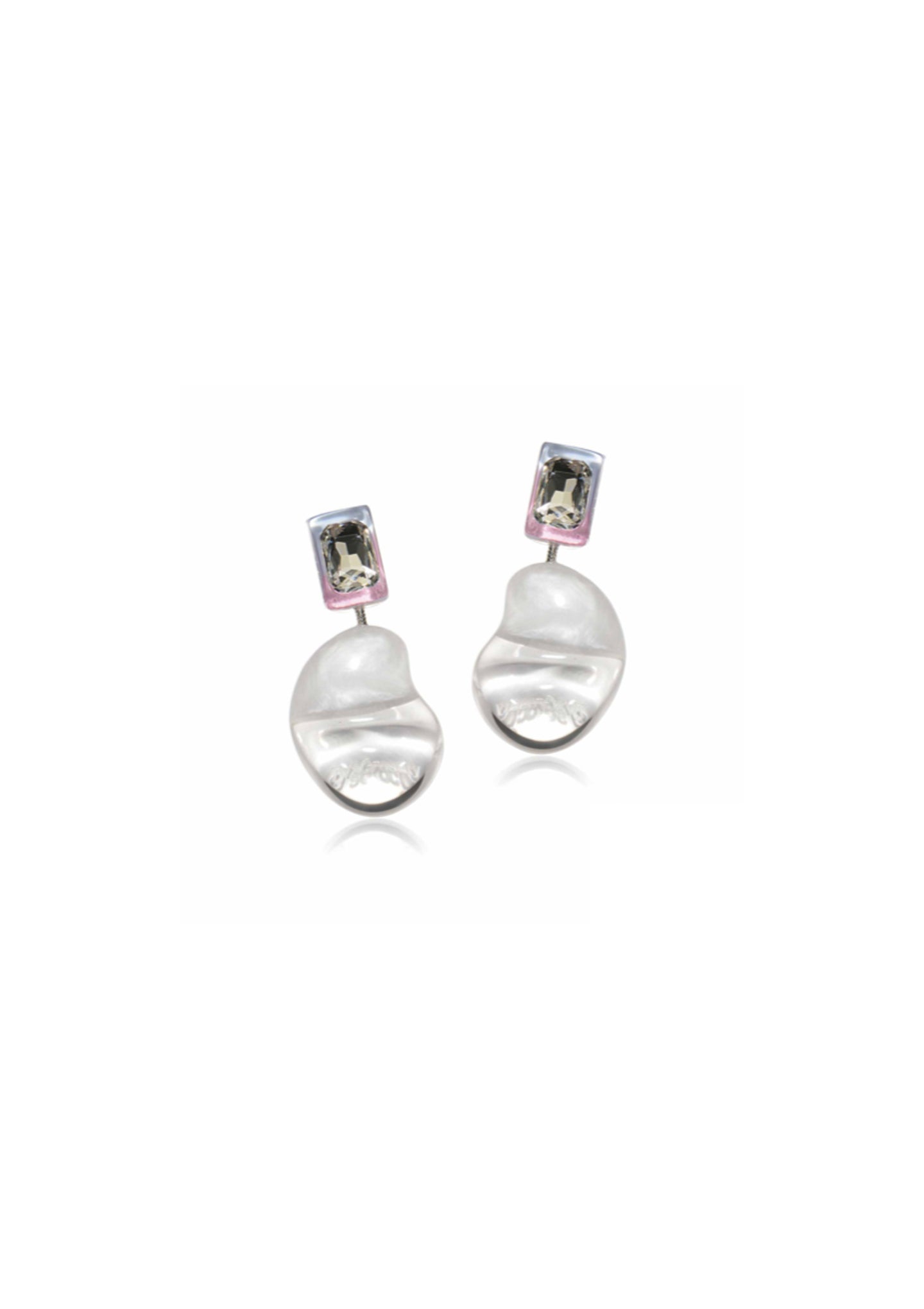 Big Diamond Water Droplet Earrings