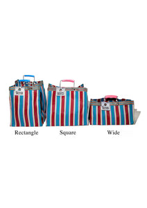 Recycled Plastic Stripe Bag - Wide